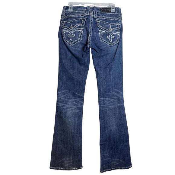 ROCK REVIVAL Y2K Low Rise Heather Boot Cut Flare Denim Jeans, Size 28x32 - Picture 11 of 11